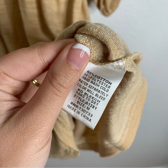 Umgee Neutral Boho Baby Doll Style Dress Size Medium - Picture 4 of 5